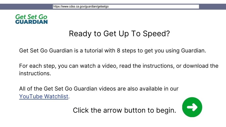 Get Set Go Guardian prototype
