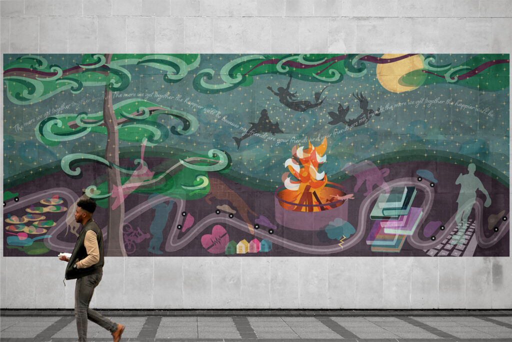 Camping Mural